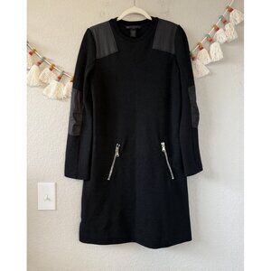 Marc By Marc Jacobs Jayden Wool Black Shift Mini Dress Modest Moto Whimsygoth M